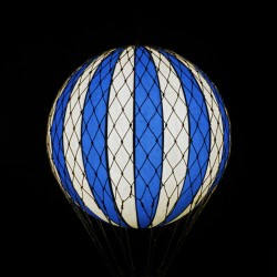 Mongolfiera grande righe blu illuminata led