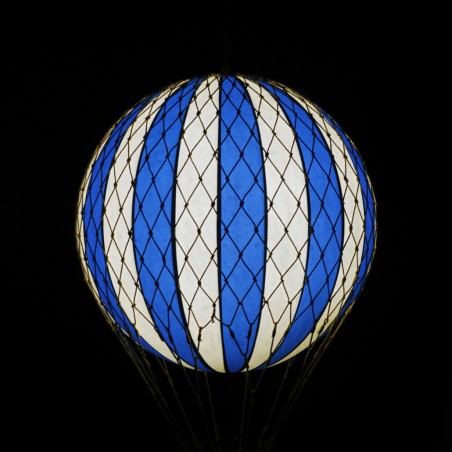 Mongolfiera grande righe blu illuminata led